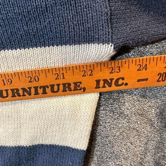 Lucky Brand Sweater Womens Large Striped Minimalist Mom Pullover Knit Cardigan - Picture 5 of 9